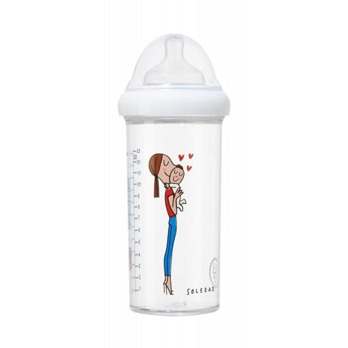 Biberon "maman et bébé" 360ml tétine 6 mois +