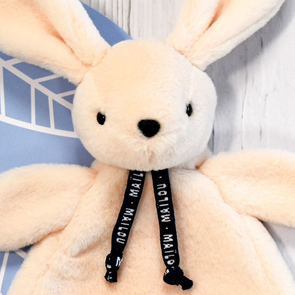 Doudou lapin dorlotin ivoire