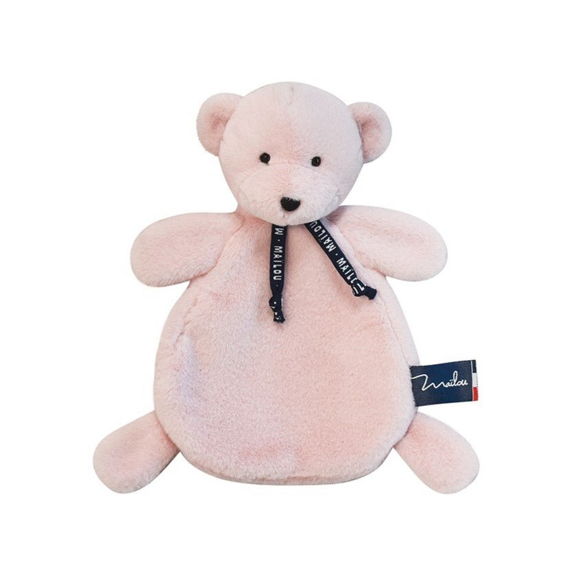 Doudou ours dorlotin rose poudre