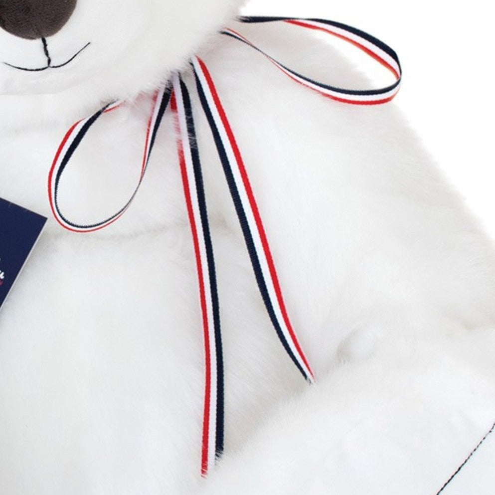 Ours en peluche blanc made in France