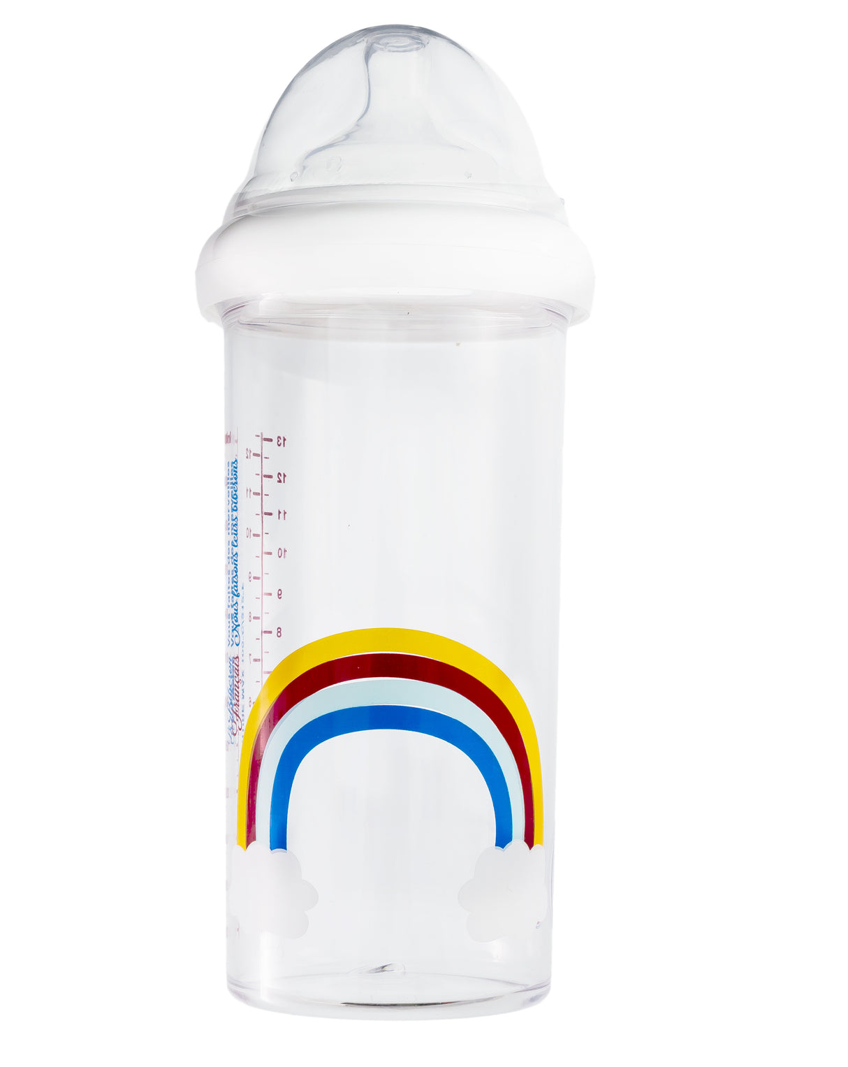 Biberon arc en ciel 360ml tétine 6 mois +