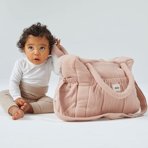 Sac à langer "Comme un bonbon" vieux rose