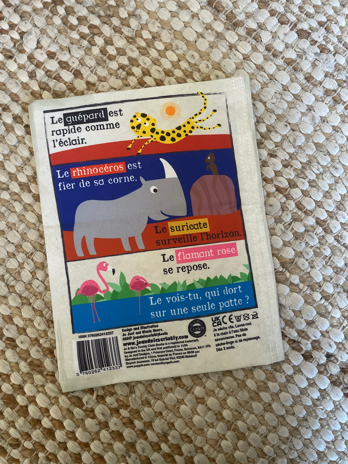 Livre "Mon journal en tissus animaux du safari"