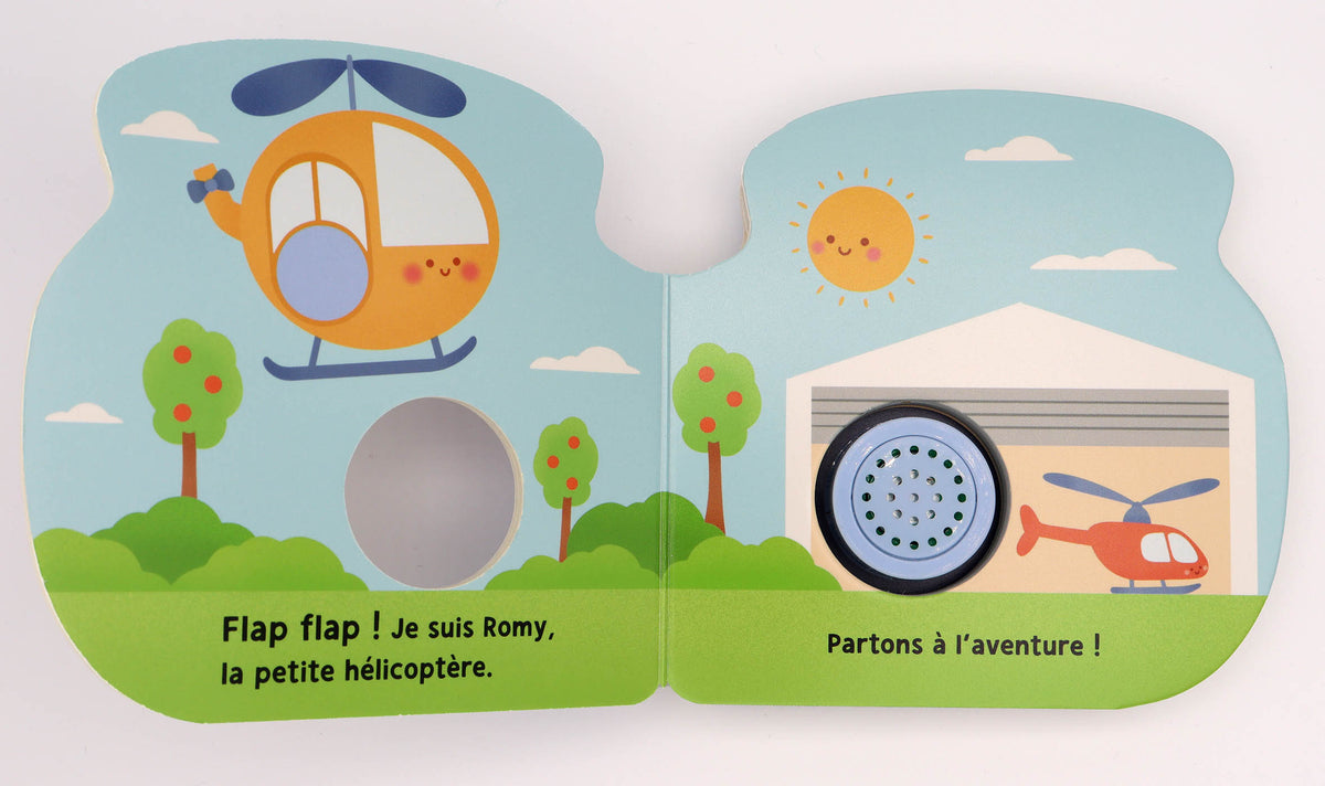 Livre sonore - Petits véhicules sonores - Romy l'hélicoptère