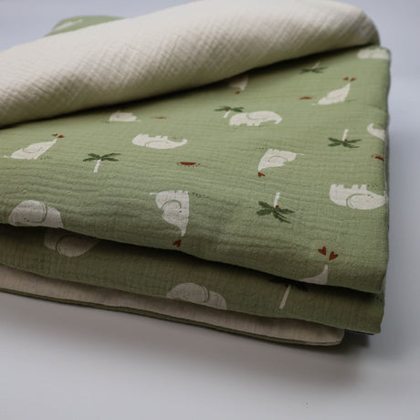 Couverture éléphant vert