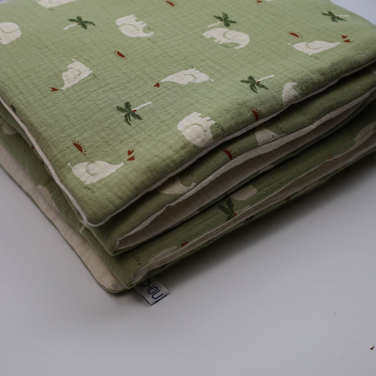 Couverture éléphant vert