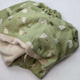 Couverture hiver éléphant vert