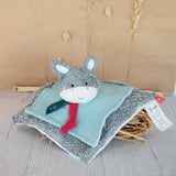 Doudou plat Ane en coton BIO
