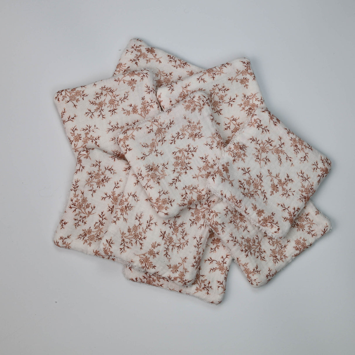 Lingettes lavables fleurs pêche