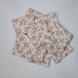 Lingettes lavables fleurs pêche