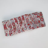 Lingettes lavables fleurs rouge