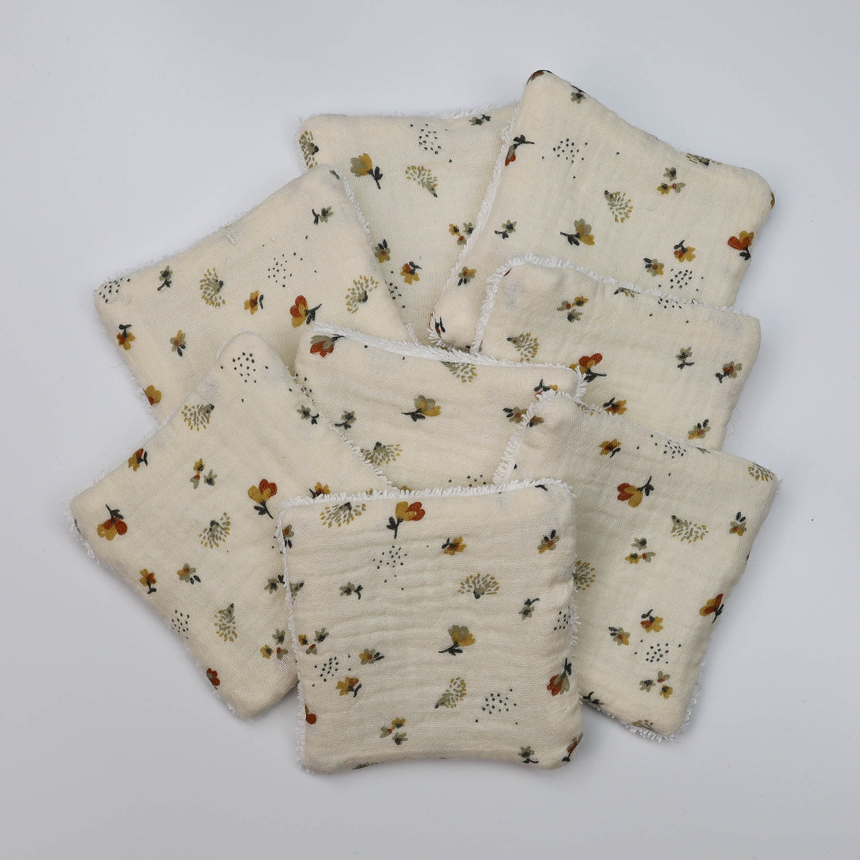 Lingettes lavables fleurs et hérissons
