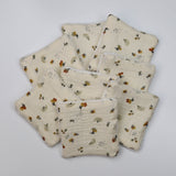 Lingettes lavables fleurs et hérissons