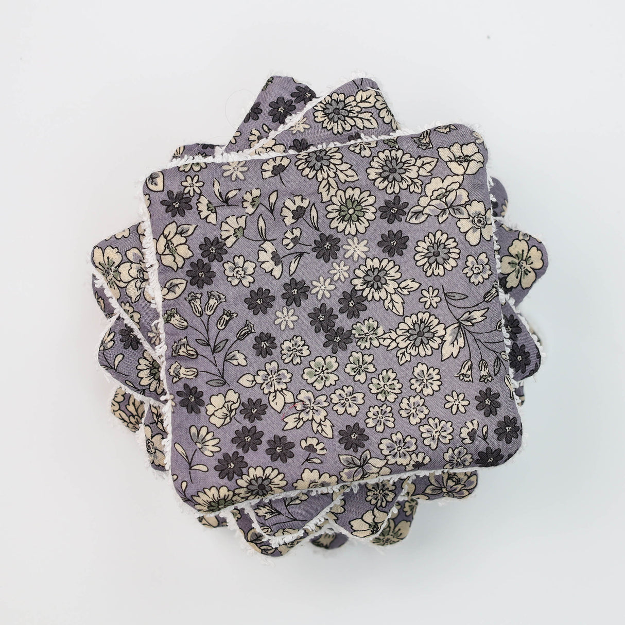 Lingettes lavables lavande grisé