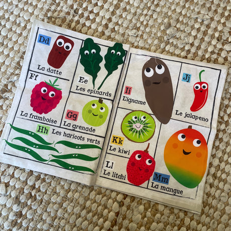 Livre "Mon journal en tissus fruits et légumes"