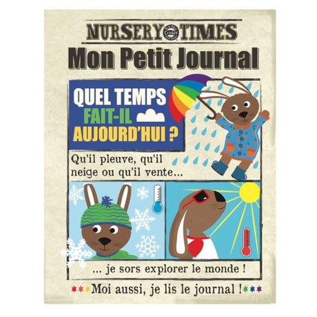 Livre "Mon journal en tissus quel temps fait-il aujourd'hui ?"