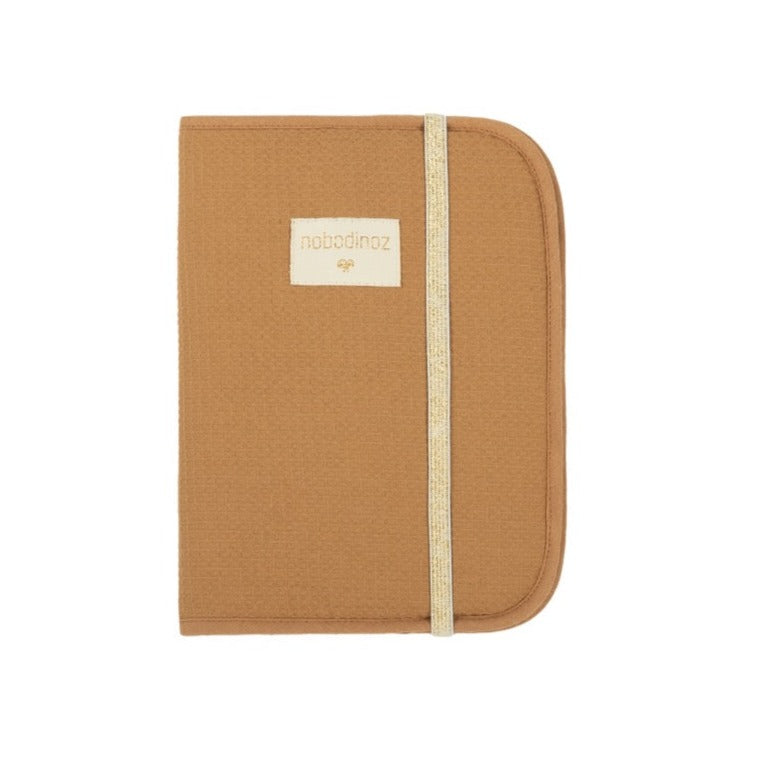 Protège carnet de santé nid d'abeille Poema - Caramel