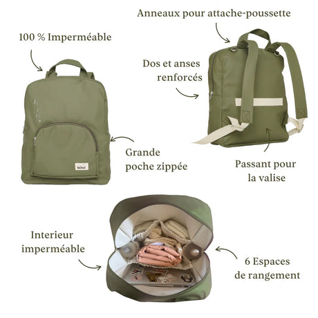 Sac à dos à Langer Kaki