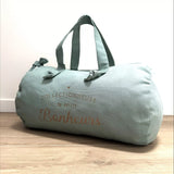 Sac Polochon "Collectionneuse de petits bonheurs" Céladon