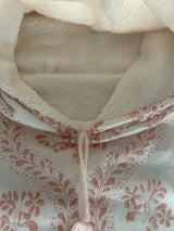 Poncho de bain bohème rose et blanc 2-3 ans
