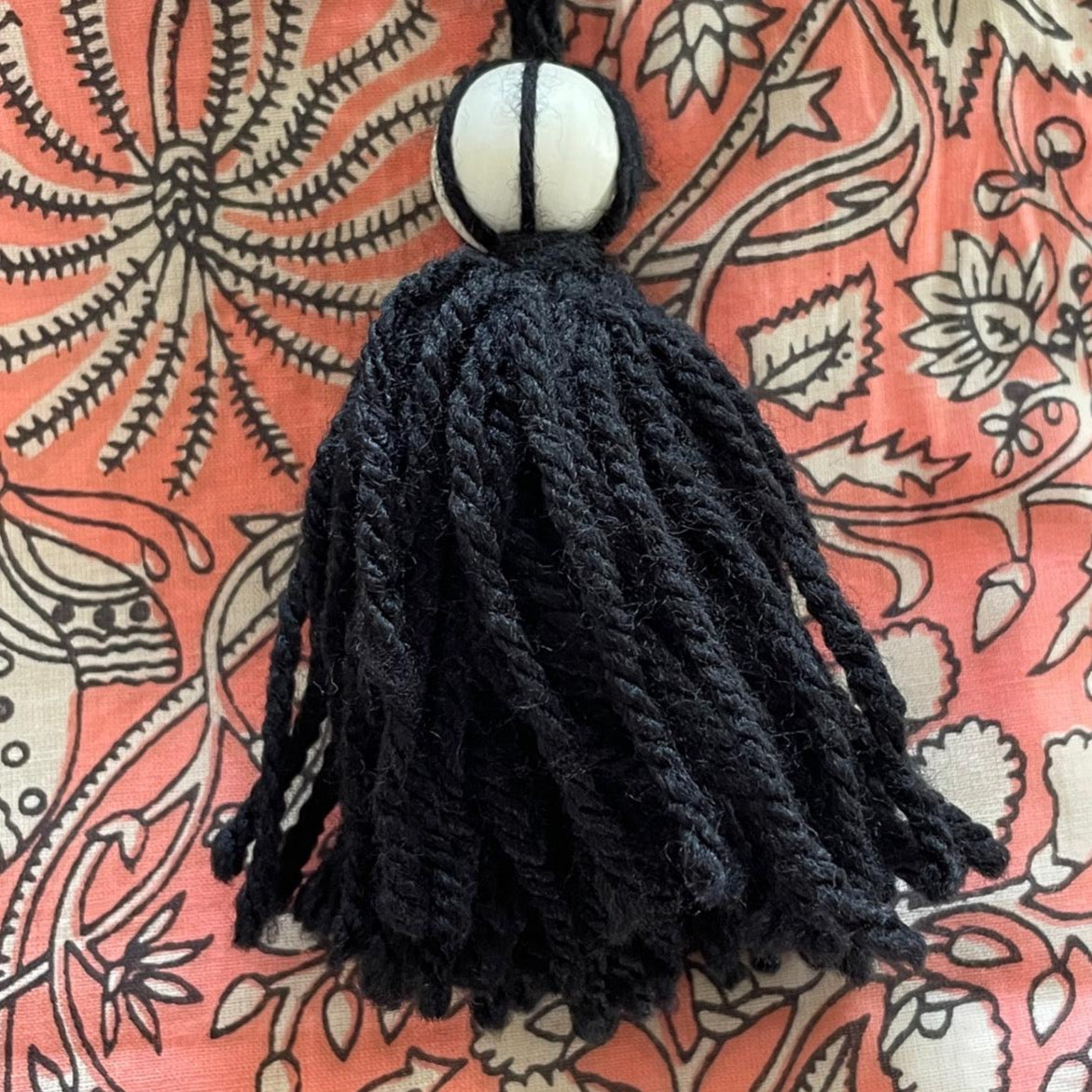 Poncho de bain bohème rose et noir 2-3 ans