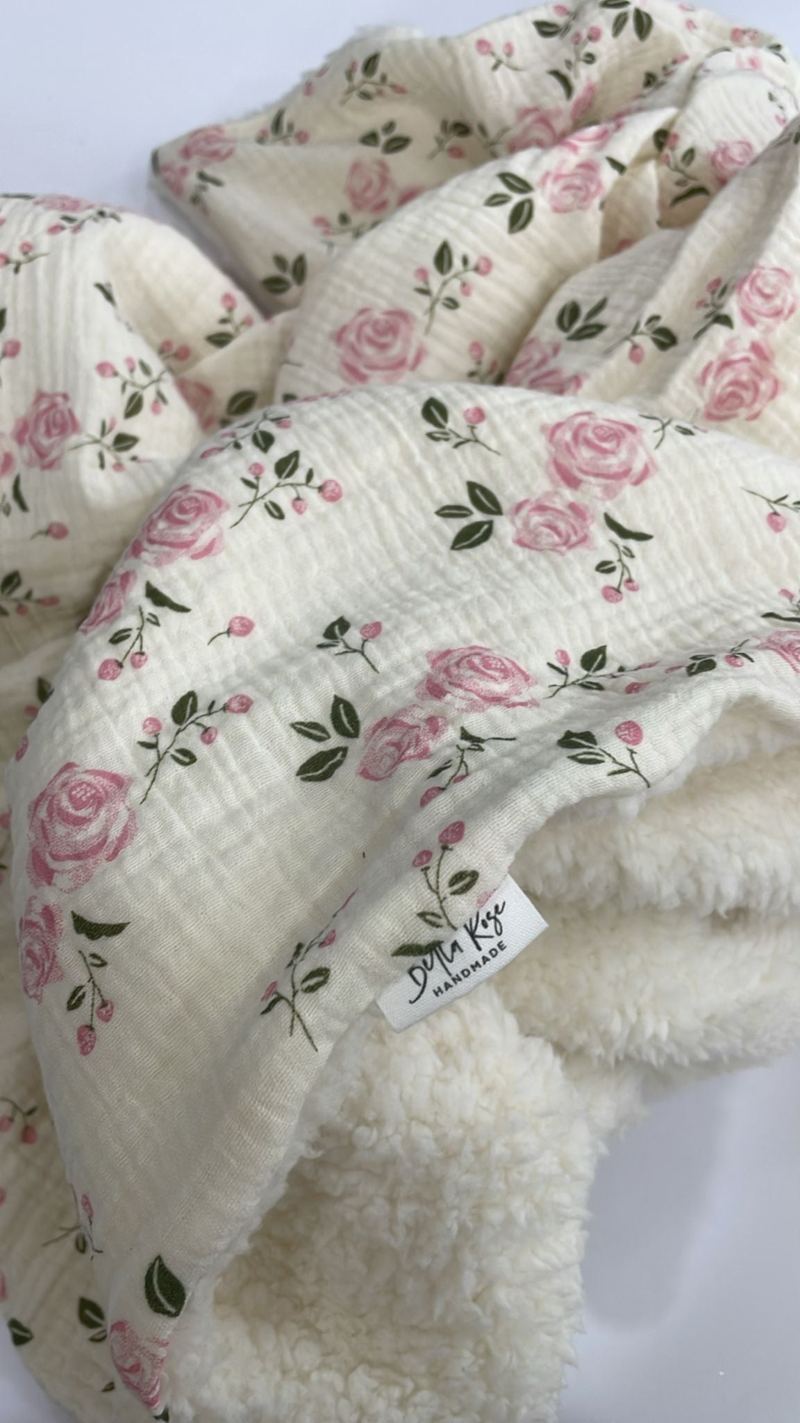 Couverture belle rose pilou XL