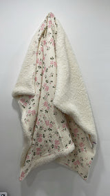 Couverture belle rose pilou XL