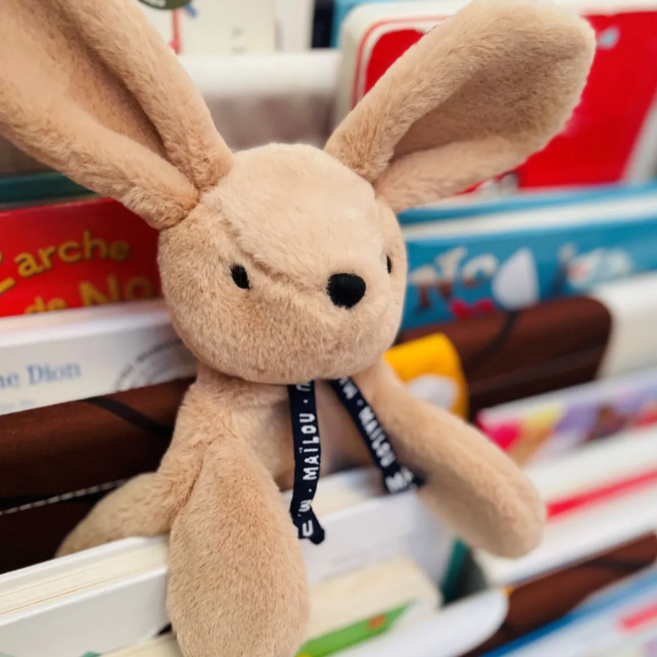 Doudou lapin dorlotin beige