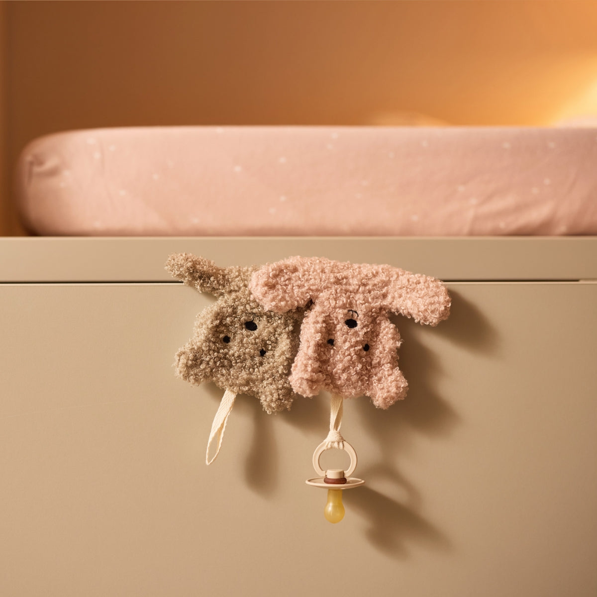 Attache tétine Teddy Bear Olive green