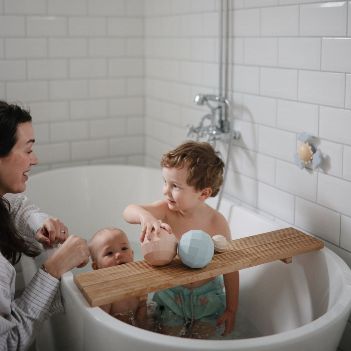 Lot de 3 sphères sensorielles rose/vert/blanc