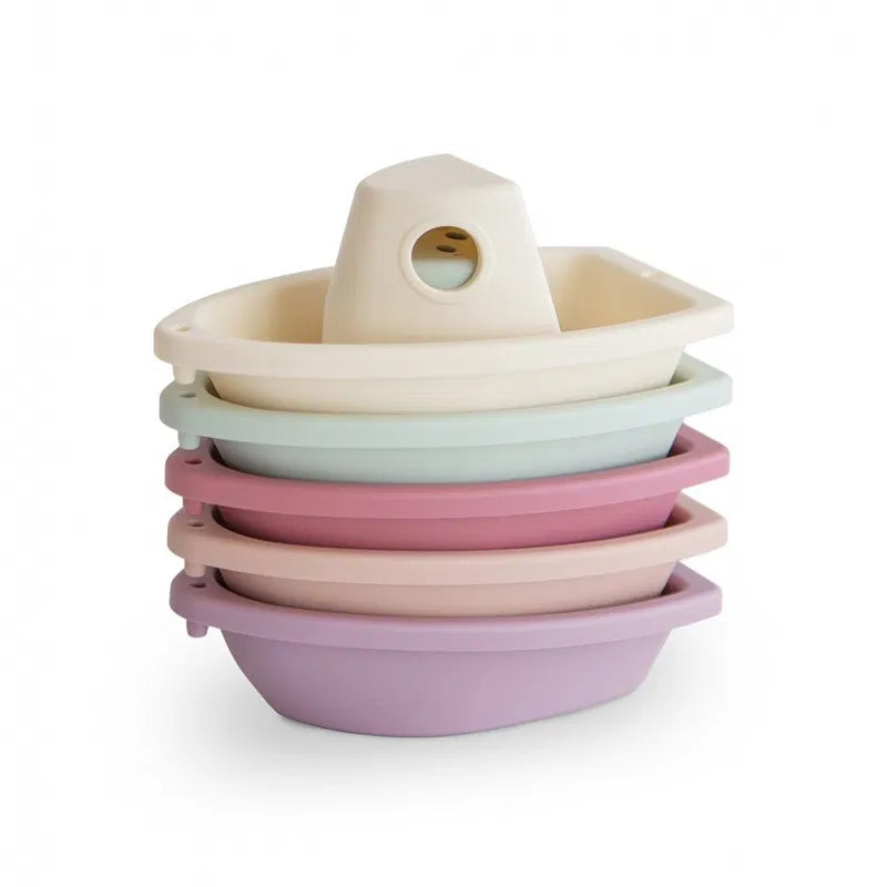 Lots de 5 bateaux couleur pastel- Mushie