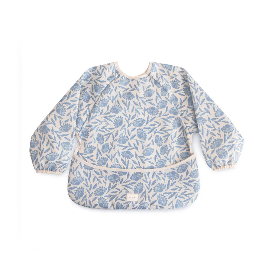 Bavoir tablier blue flowers