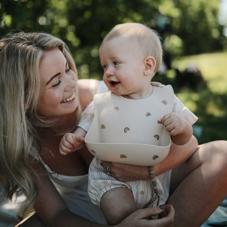 Bavoir silicone arc en ciel