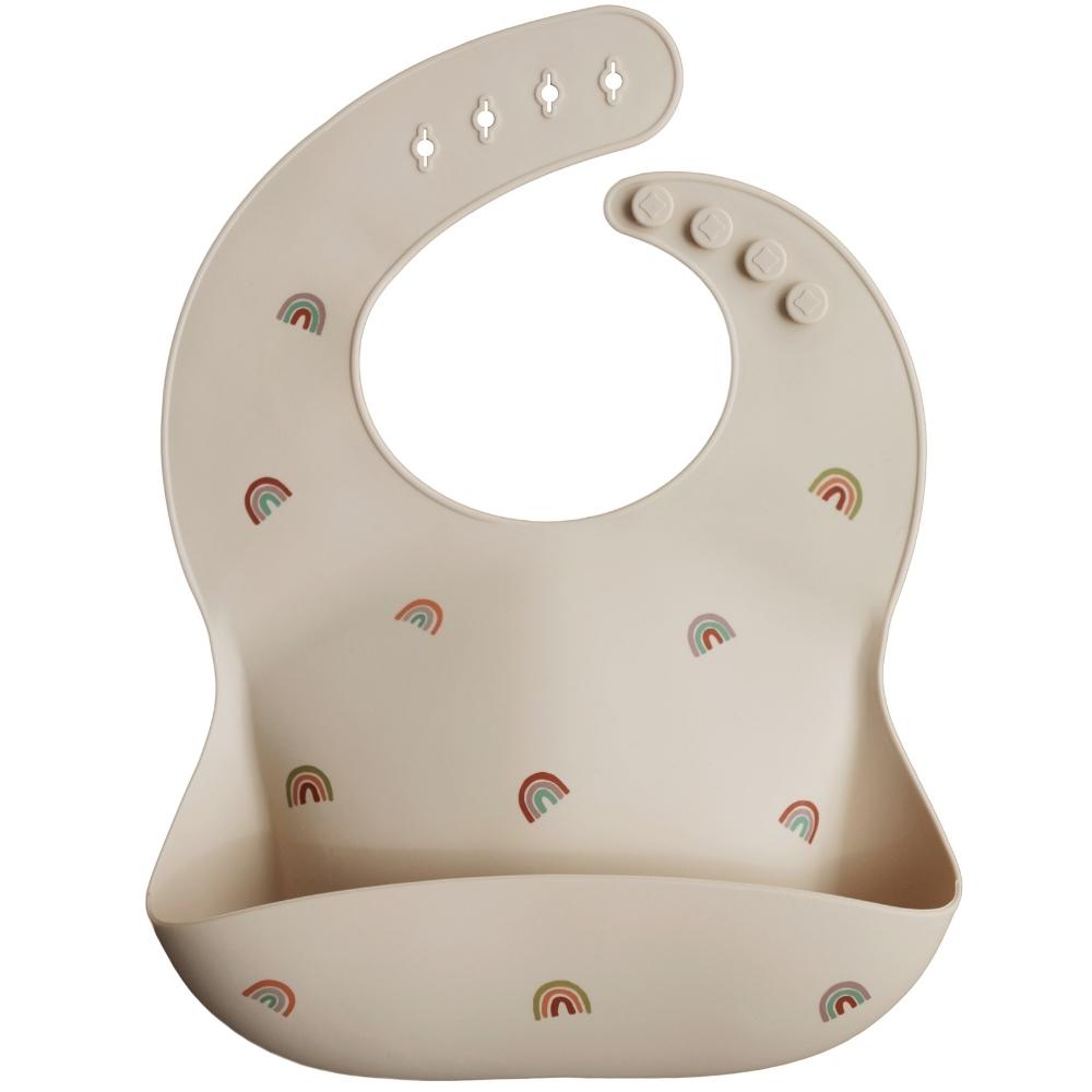 Bavoir silicone arc en ciel