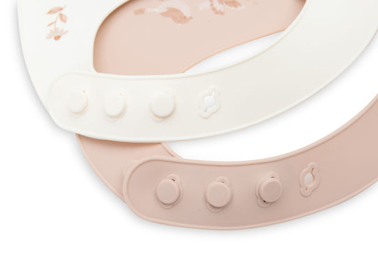 Lot de 2 bavoirs Silicone - Lovely Birds