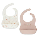 Lot de 2 bavoirs Silicone - Lovely Birds