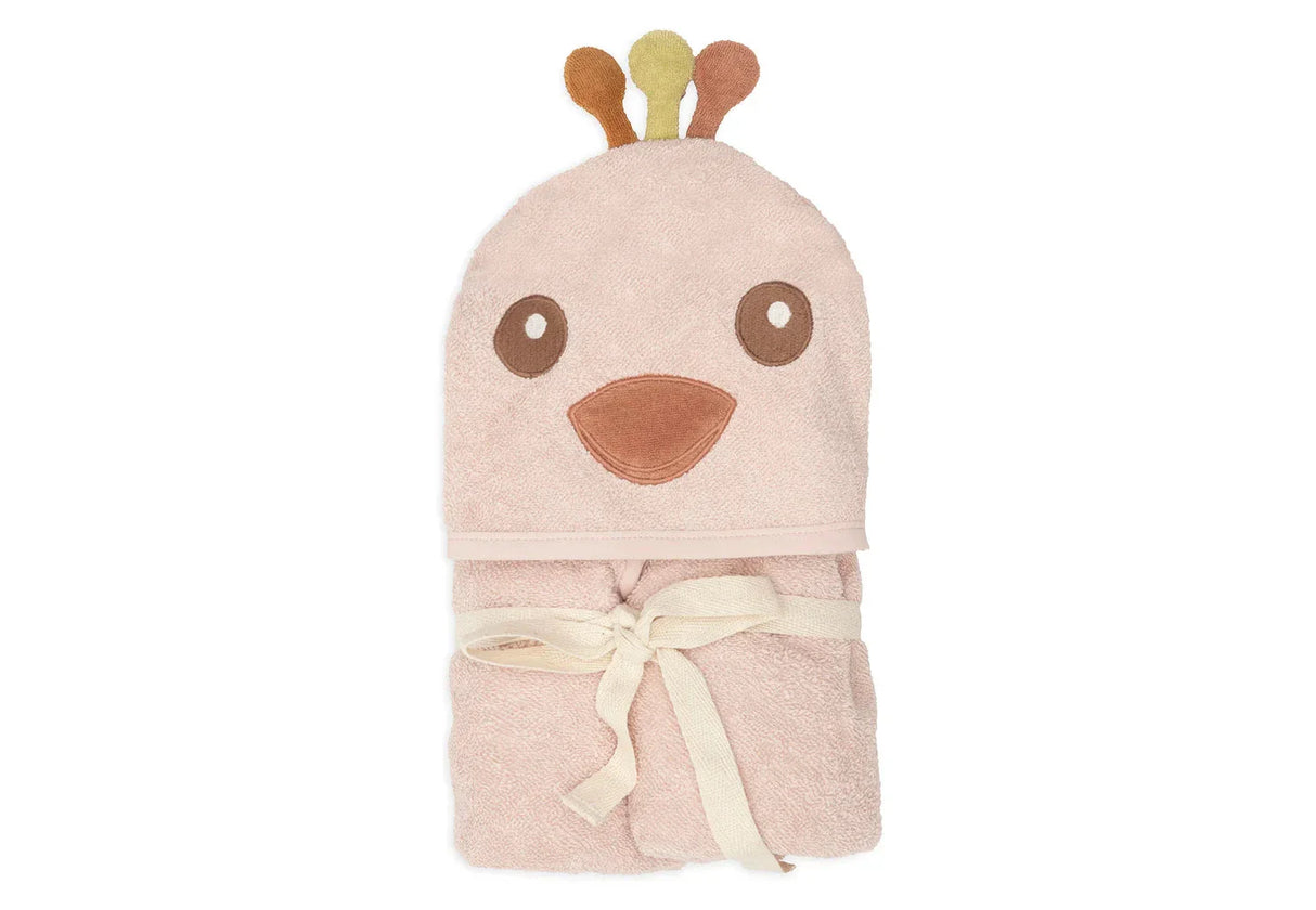 Cape de bain bébé poussin rose - Peacok Pavie