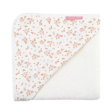 Cape de bain bébé coton bio fleurs Thais