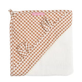 Cape de bain bébé coton bio vichy Pom Pouce