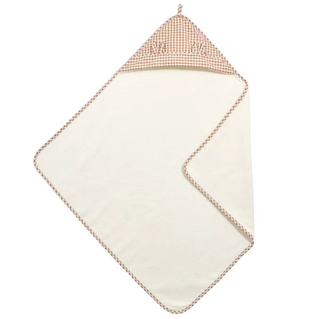 Cape de bain bébé coton bio vichy Pom Pouce