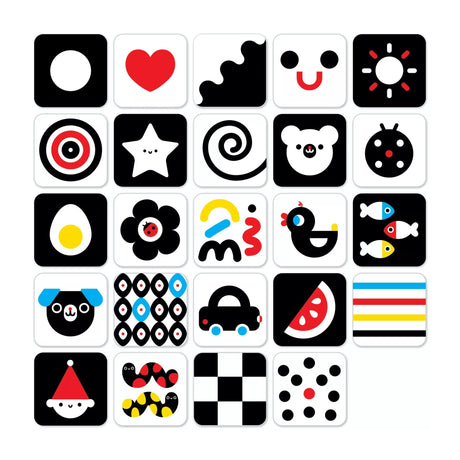 Cartes contraste noir et blanc