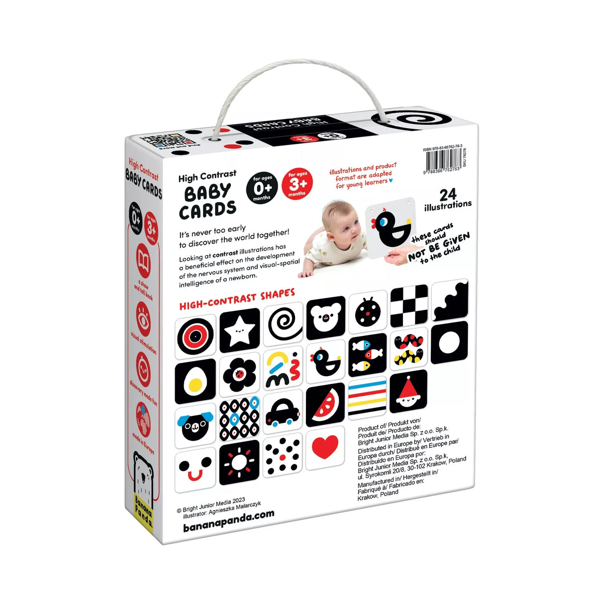 Cartes contraste noir et blanc