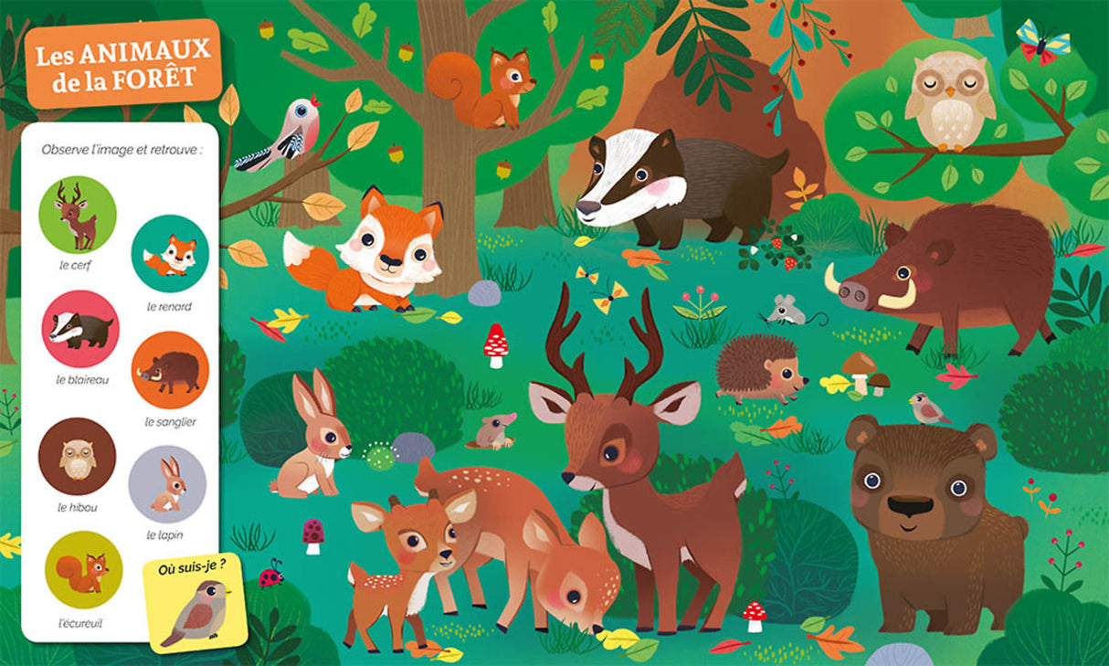 Livre Cherche et trouve des tout-petits - Chez les animaux