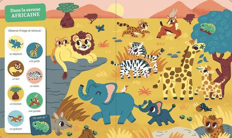 Livre Cherche et trouve des tout-petits - La jungle et la savane