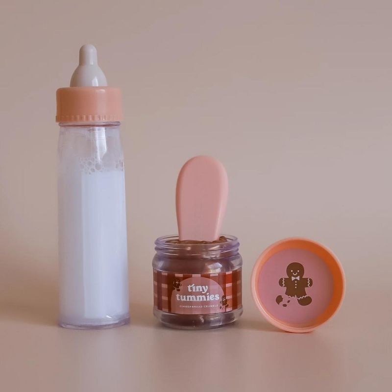 Biberon & petit pot spécial pain d'épices pour poupée