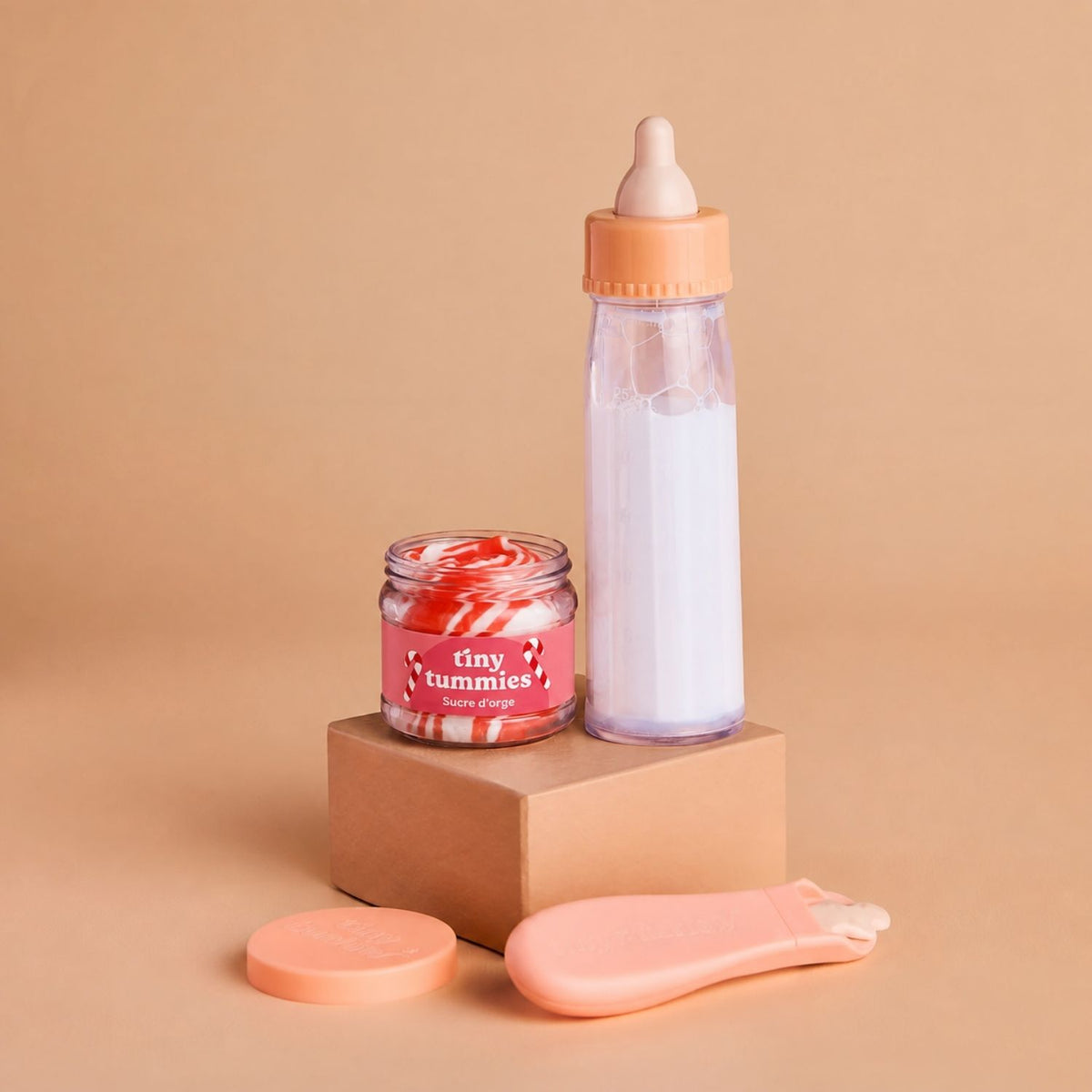Biberon & petit pot sucre d'orge pour poupée