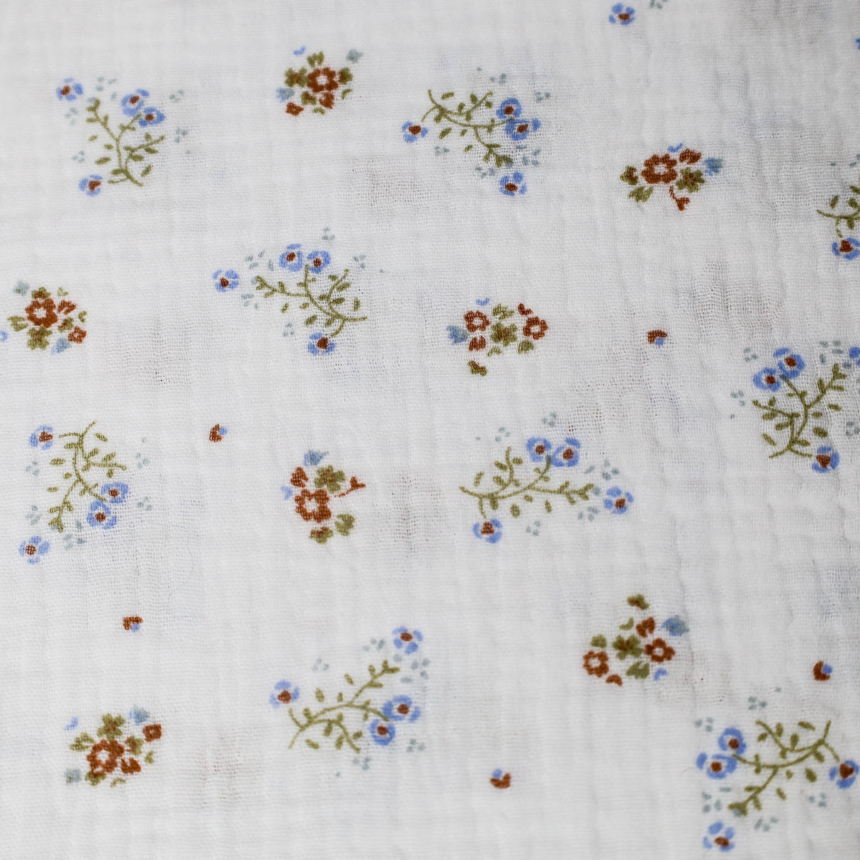Couverture été bouquet rouille et bleu