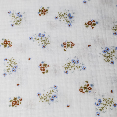 Couverture été bouquet rouille et bleu