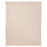Couverture gaze de coton Fringe Stripe Biscuit Ivory
