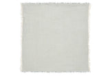 Grande couverture gaze de coton Fringe Stripe Sea Green Ivory 120x120cm
